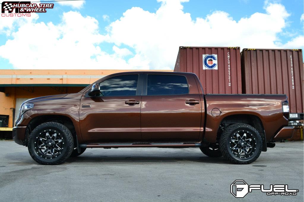 vehicle gallery/toyota tundra fuel lethal d567 0X0  Black & Milled wheels and rims